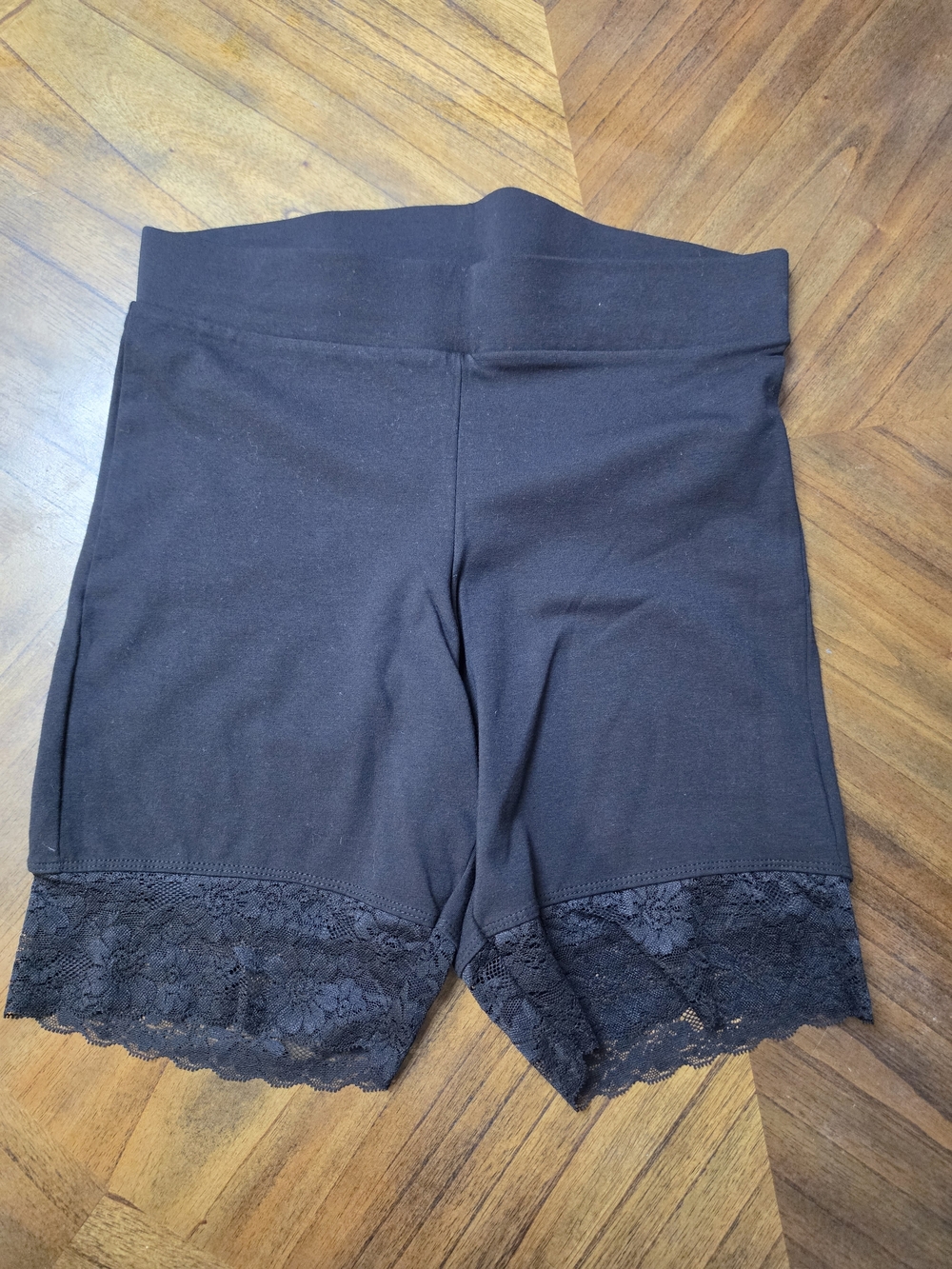 torrid Black Lace Trim Bike Shorts